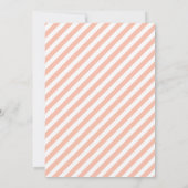 Peach and Gray Modern Save the Date Stripes Foto (Rückseite)
