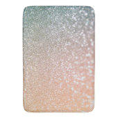 Peach and Gray Sparkle Glamour Glitzer Badematte (Vorderseite Vertikal)