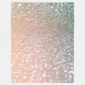 Peach and Gray Sparkle Glamour Glitzer Fleecedecke (Vorderseite)
