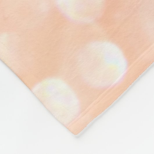 Peach and Gray Sparkle Glamour Glitzer Fleecedecke (Ecke)