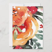 Peach and Greenerine Brautparty Einladung (Rückseite)