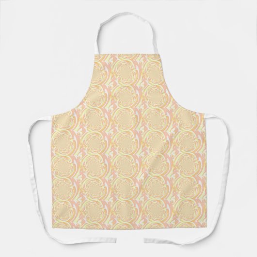 Peach and Lemon Fraktal Art Pattern Schürze (Vorderseite)