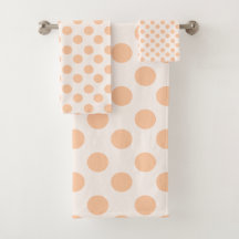 Peach and light Peach Polka dot Pattern
