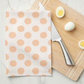 Peach and light Peach Polka dot Pattern Geschirrtuch (Viertel Falte)
