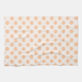 Peach and light Peach Polka dot Pattern Geschirrtuch (Horizontal)