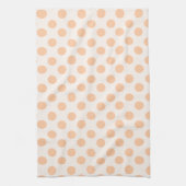 Peach and light Peach Polka dot Pattern Geschirrtuch (Vertikal)