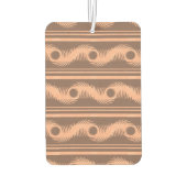 Peach and Mocha Spiral Pattern Autolufterfrischer (Rückseite)