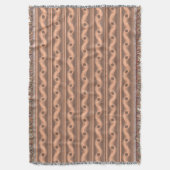 Peach and Mocha Spiral Pattern Decke (Vorderseite Vertikal)