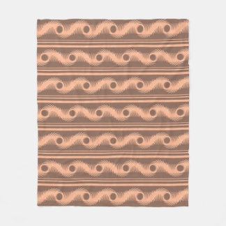 Peach and Mocha Spiral Pattern Fleecedecke