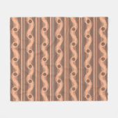 Peach and Mocha Spiral Pattern Fleecedecke (Vorderseite (Horizontal))
