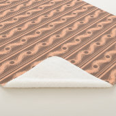 Peach and Mocha Spiral Pattern Sherpadecke (3/4)