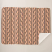 Peach and Mocha Spiral Pattern Sherpadecke (Vorderseite (Horizontal))