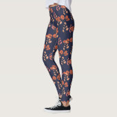 Peach and Navy Modernes Muster Leggings (Links)