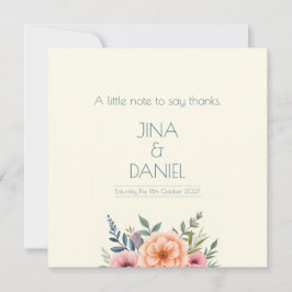 Peach and Petal Dream Dankeskarte