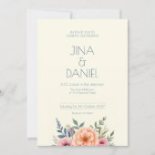 Peach and Petal Dream Einladung (Vorderseite)