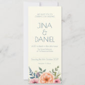 Peach and Petal Dream Einladung (Vorderseite)