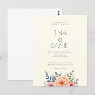 Peach and Petal Dream Postkarte