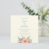 Peach and Petal Dream Save The Date (Stehend Vorderseite)