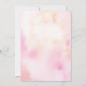 Peach and Pink Floral Elegant Stilvoller Abschluss Einladung (Rückseite)