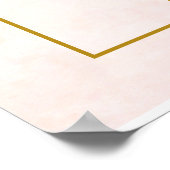 Peach and Pink Magnolia Bridal Tee Empfang Poster (Ecke)