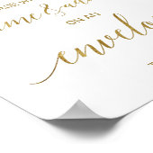 Peach and Pink Peony Address a Envelope Sign Poster (Ecke)