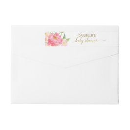 Peach and Pink Peony Blume Babydusche