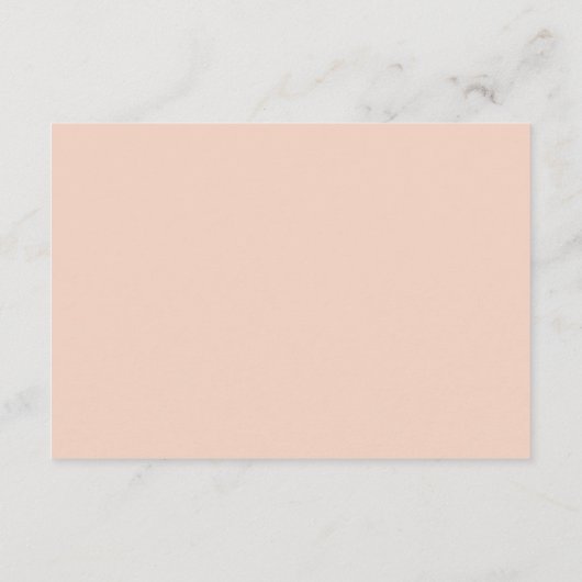 Peach and Pink Peony Blume Hochzeit wünschend gut Begleitkarte (Rückseite)