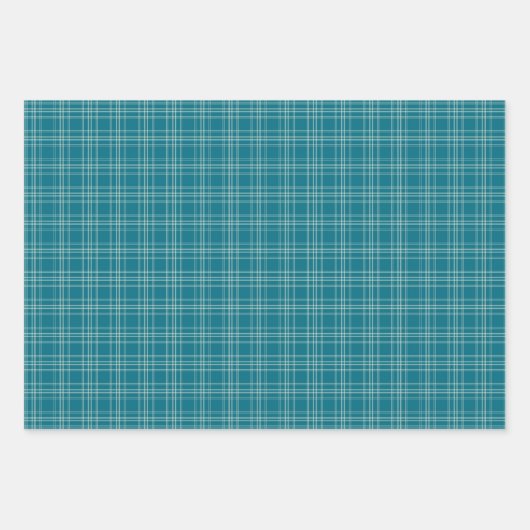 Peach and Teal Plaid Geschenkpapier Set (Vorderseite 3)