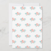 Peach and Turquoise Save the Date Card (Rückseite)