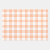 Peach and White Country Gingham Geschenkpapier Set (Vorderseite 2)