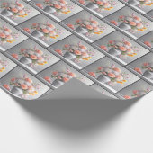 Peach and White Dahlia Bouquet Geschenkpapier (Ecke)