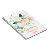 Peach and White Roses Greenerity Prayer Journal Notizblock (Rechte Seite)