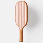 Peach and White Striped Pickleball Paddle (Links)