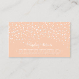 Peach and White Wedding Confetti Muster Begleitkarte