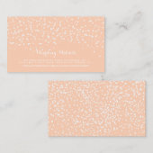 Peach and White Wedding Confetti Muster Begleitkarte (Vorne/Hinten)
