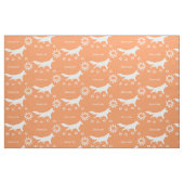Peach Apricot Kinder Sunshine Fox Track Personalis Stoff (Fat Quarter (45,7 x 55,9 cm))