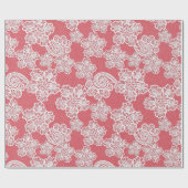 PEACH APRICOT LACE PATTERING PAPIERGESCHENKE GESCHENKPAPIER (Flach)