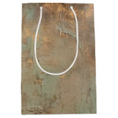 Peach Aqua Aquamarine Rose Gold Brautparty Hochzei Mittlere Geschenktüte (Vorderseite)