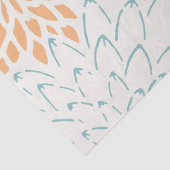 Peach Aqua Blütenblüten Seidenpapier (Detail)