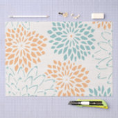 Peach Aqua Blütenblüten Seidenpapier (Handwerk)