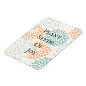Peach Aqua Floral Blossoms Joem Gedicht Magnet (Linke Seite)
