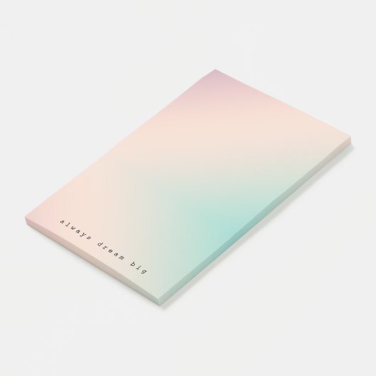 Peach Aqua Gefärbte Krawatte inspirierendes Traumz Post-it Klebezettel (angewinkelt)