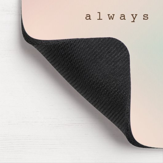 Peach Aqua Gefärbte Krawatte Ombre inspirierendes Mousepad (Ecke)