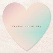 Peach Aqua Gefärbte Krawatte Ombre inspirierendes  Untersetzer (Vorderseite)