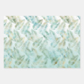 Peach Aqua Green Tropical Blätter (Vorderseite)