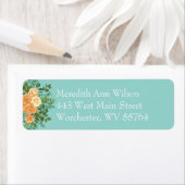 Peach & Aqua Peony & Rose Blumenbezeichnungen (Insitu)