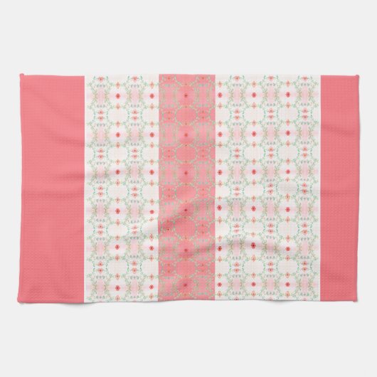 Peach Aquamarin und Orange Geschirrtuch (Horizontal)