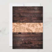 Peach Aquamarin Wood Watercolor Blume Kinderdusche Einladung (Rückseite)