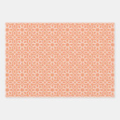 Peach Arabic Geometric Pattern Geschenkpapier Set (Vorderseite 2)