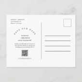 Peach Arch Foto QR Code Rettete Unser Datum Postkarte (Rückseite)